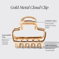 Gold Metal Cloud Claw Clip