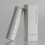 Green Envee H.A. Collagen Boosting Serum bottle and packaging on a gray background