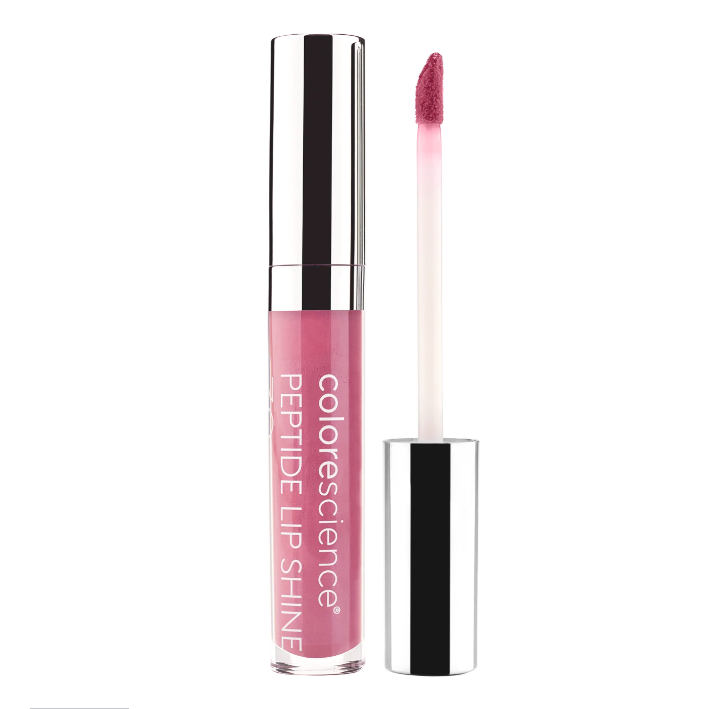 Colorescience Peptide Lip Shine with applicator on a white background