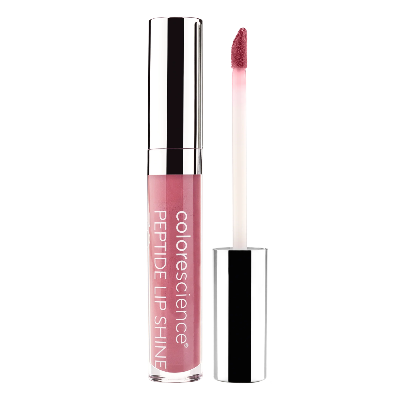 Colorescience Peptide Lip Shine with applicator on a white background