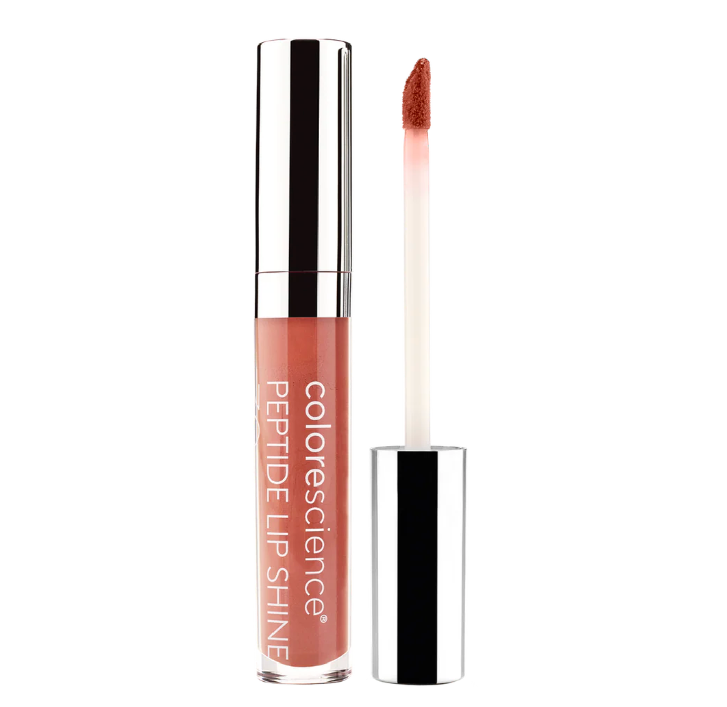Colorescience Peptide Lip Shine with applicator on a white background